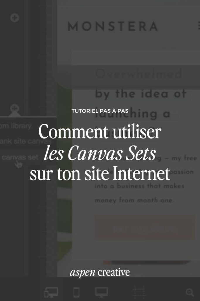 Comment utiliser les canvas sets sur ton site Internet Showit