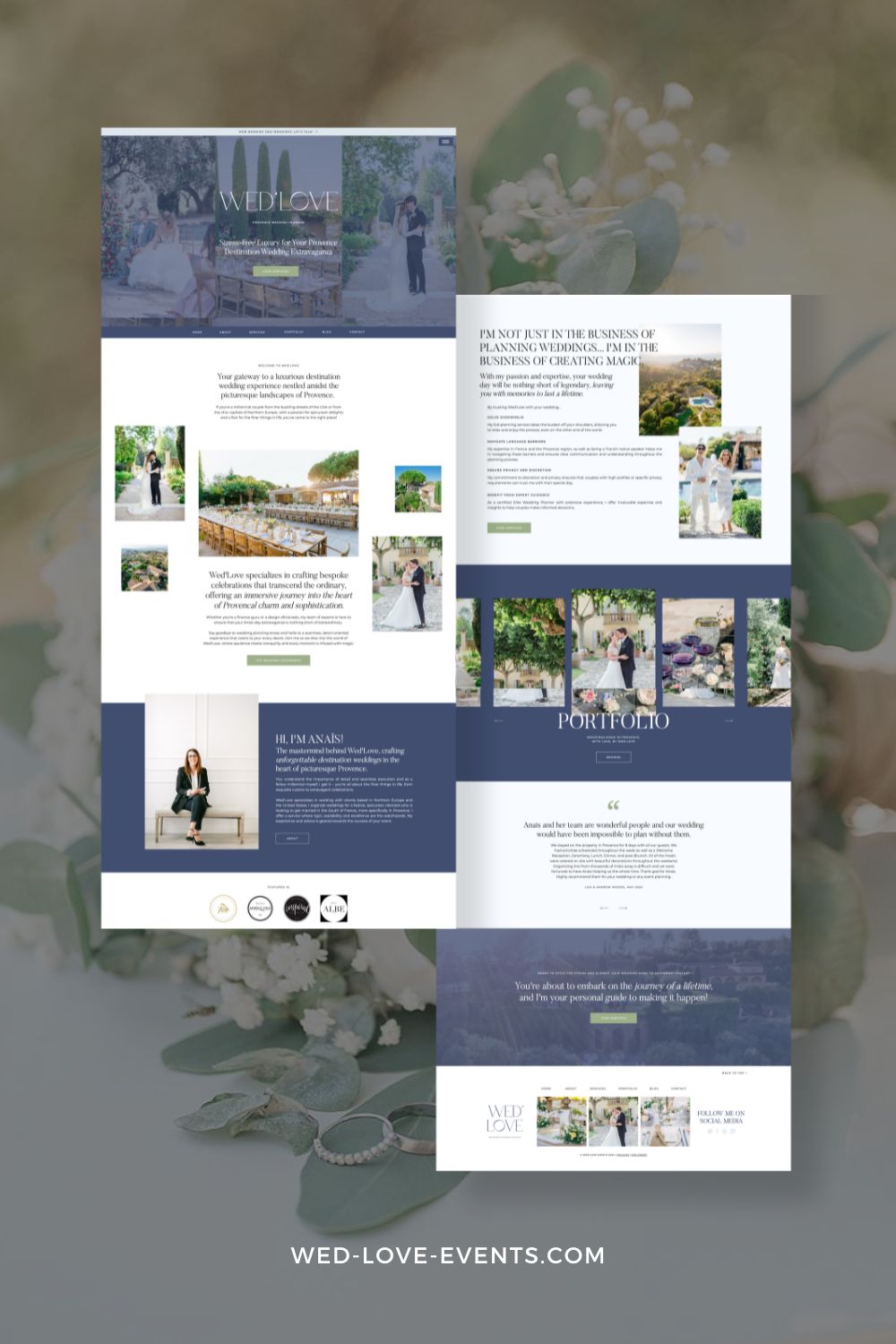 Site Internet showit pour wedding planner : Wed Love Events