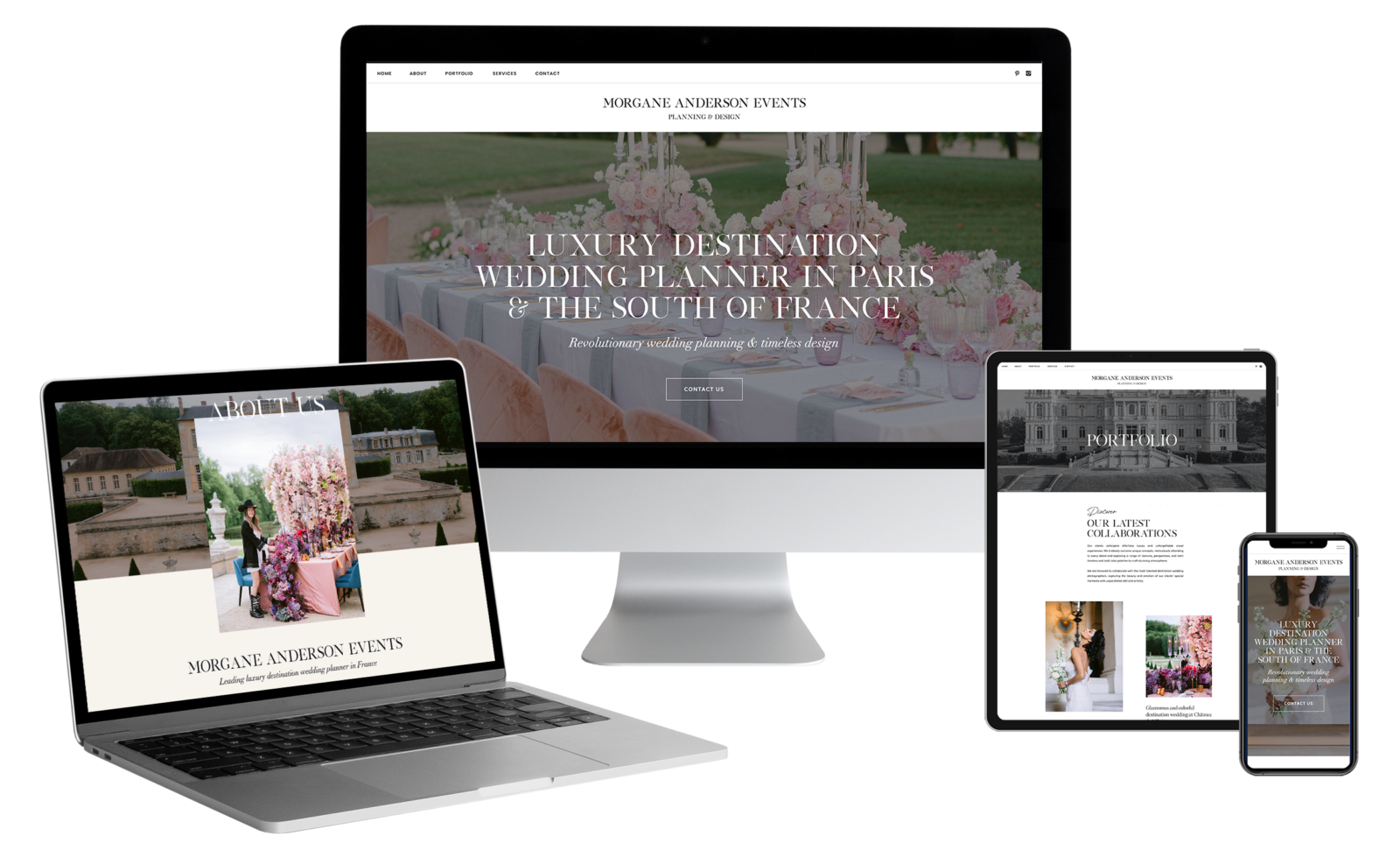 Site Internet Showit wedding planner : Morgane Anderson