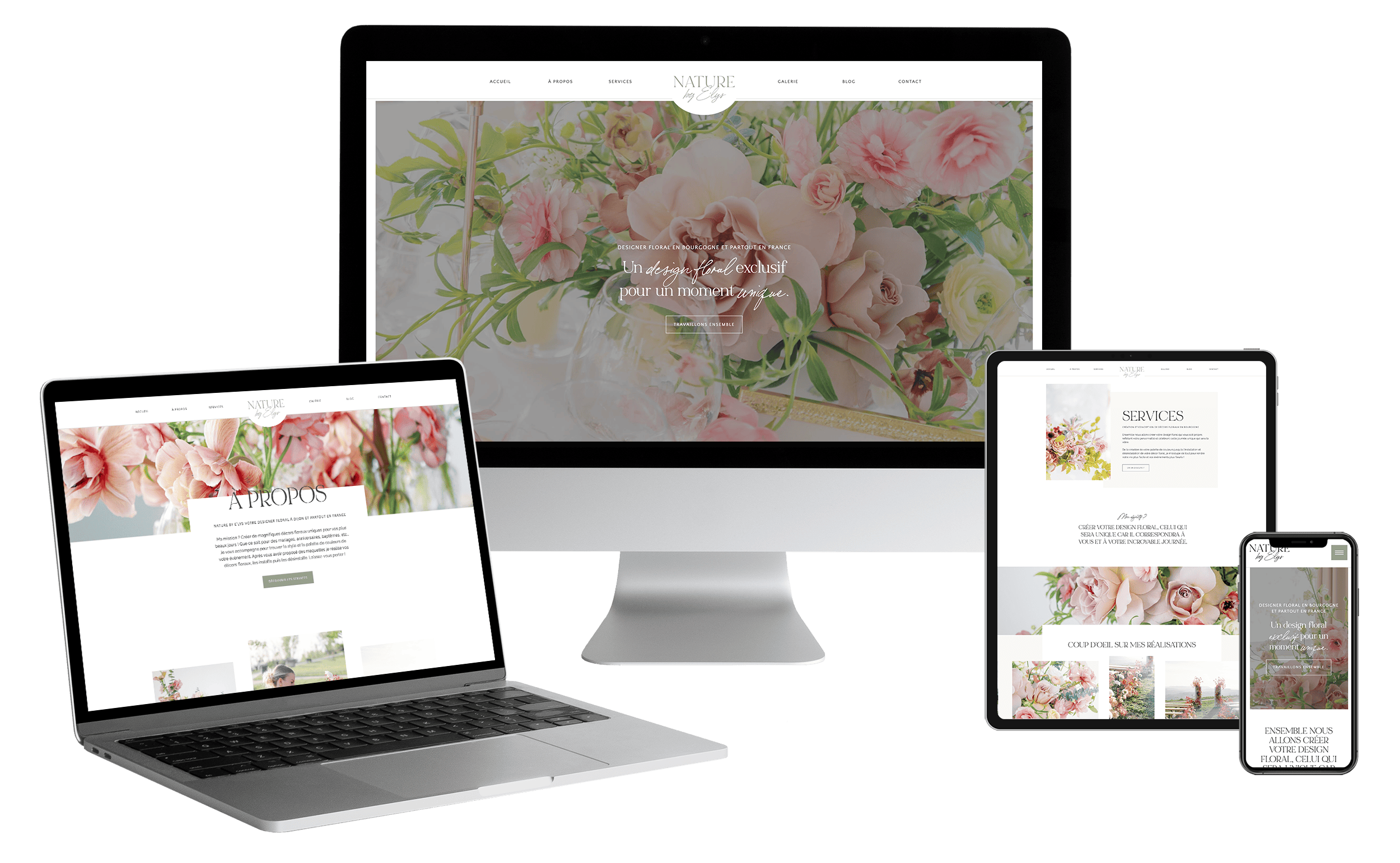 Nature by Elys : site Internet Showit pour designer floral