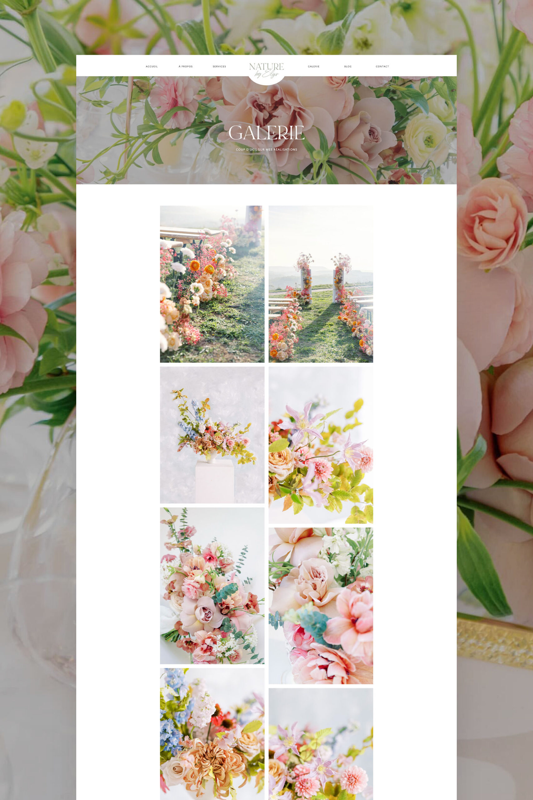 Nature by Elys : site Internet Showit pour designer floral