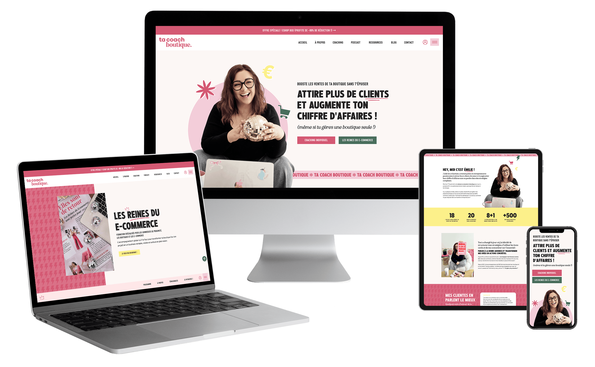 Site Internet Showit, Ta Coach Boutique