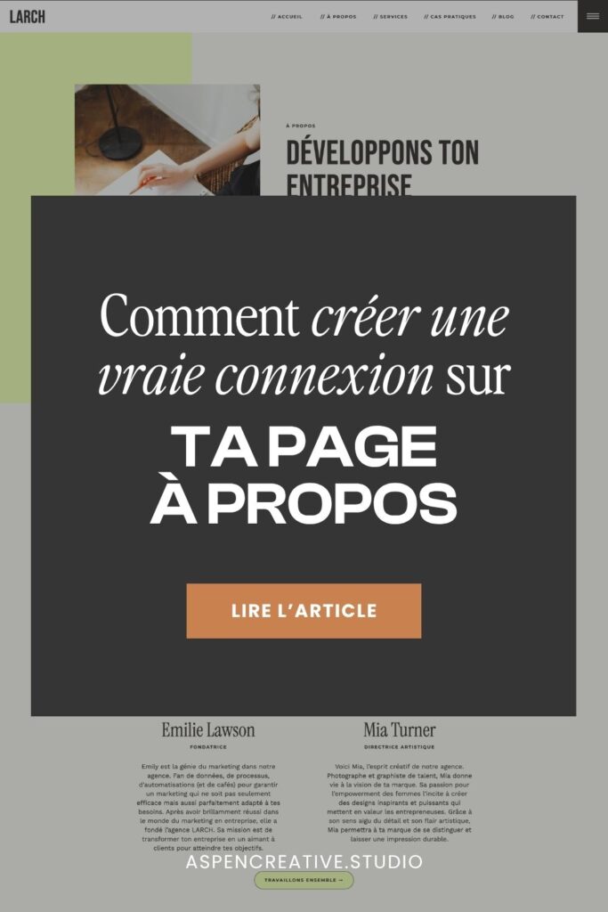 Comment créer une vraie connexion sur ta page à propos