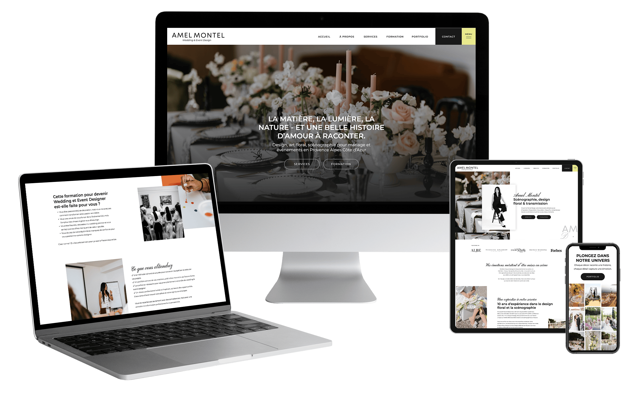 Site Internet Showit, Amel Montel, Wedding Designer