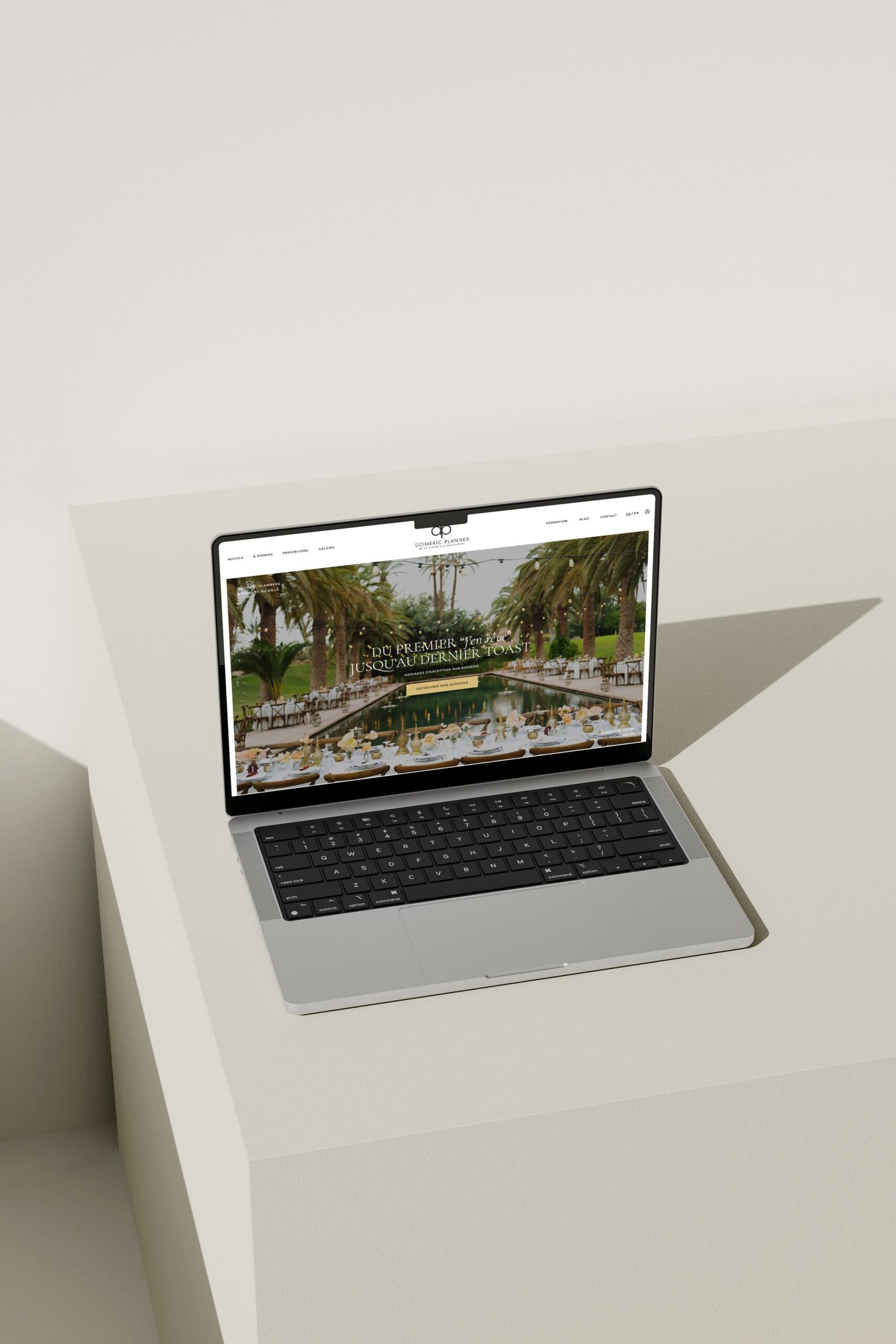 Domeric Planner : site Internet Showit pour wedding planner et formateur