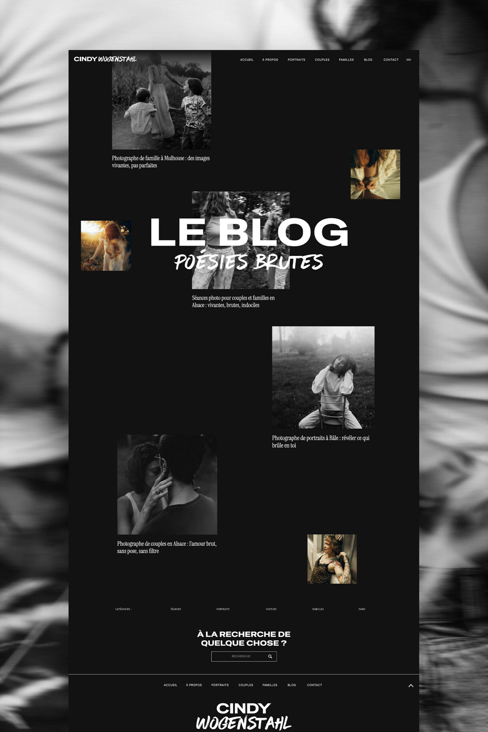 Cindy Wogenstahl : site Internet Showit pour artiste photographe