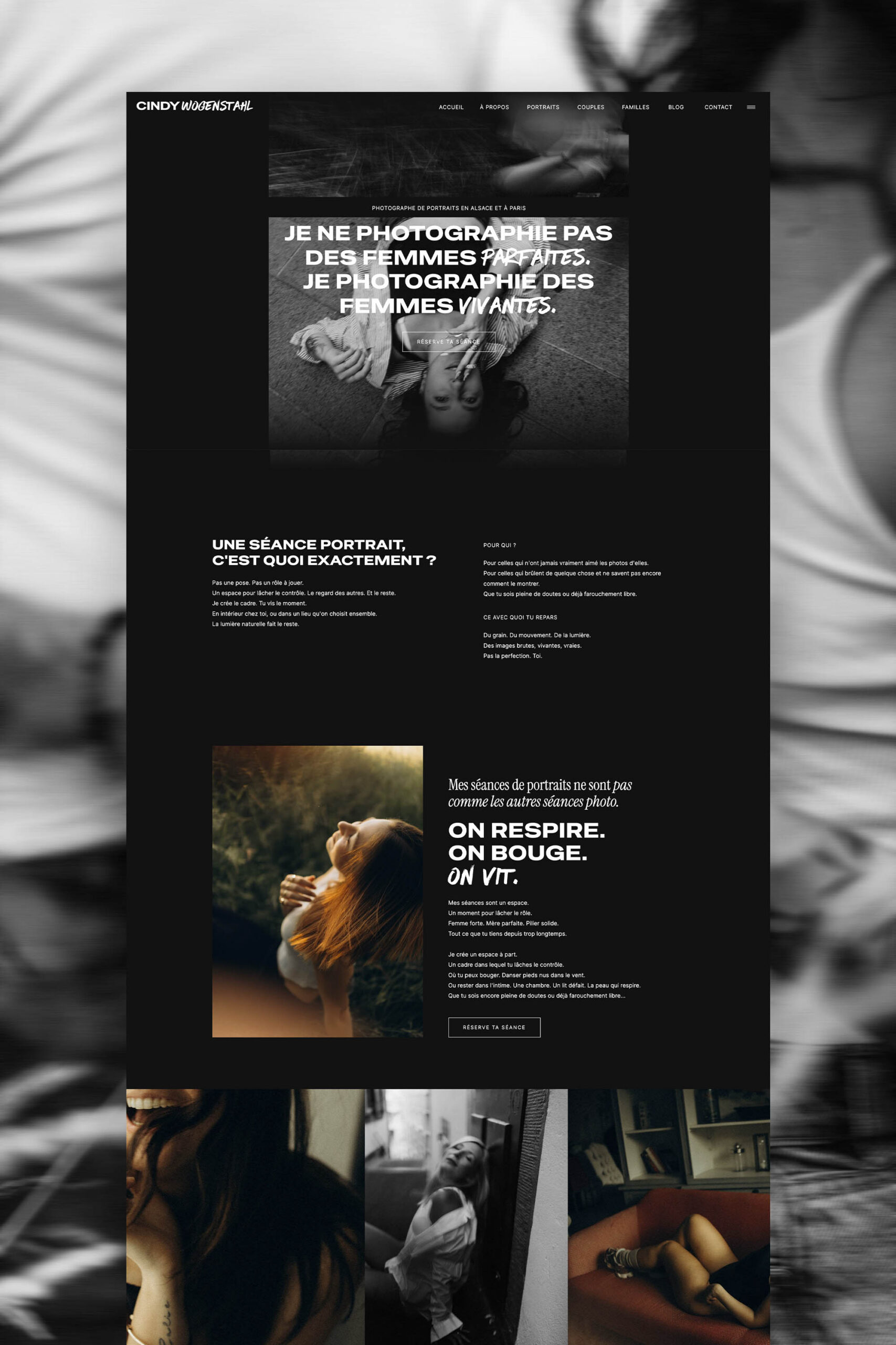 Cindy Wogenstahl : site Internet Showit pour artiste photographe